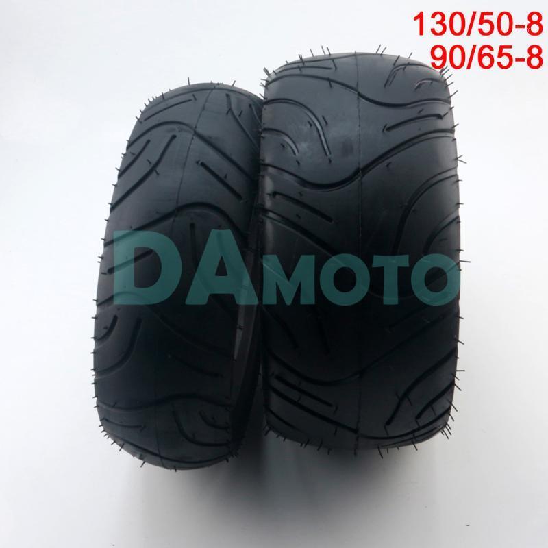

90/65-8 front Tire and 130/50-8 rear Tire Tubeless Tyres Electric Scooter vacuum For Buyang Pocket bike Mini 40psi/38psi1