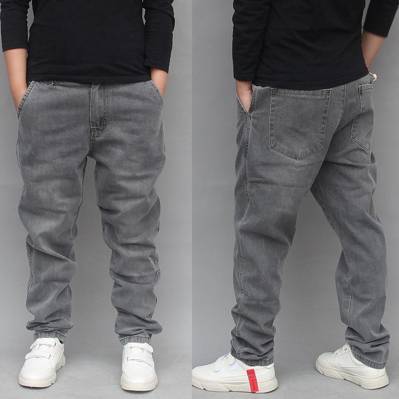 

Lugentolo Harem Jeans Men Plus Size Loose LLittle Feet Mid Waist Washed Fall Fashion New Casual Denim Jeans for Men, Gray