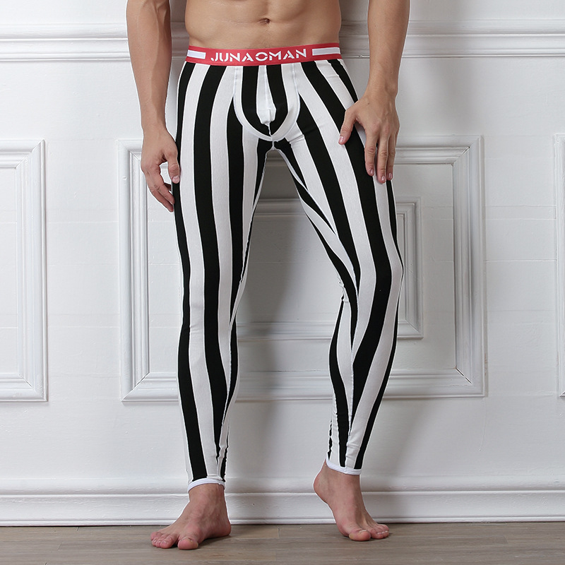 

2021 New Men's Long Johns Striped Winter Leggings Men of Cotton Hip Hop Tthermo Underwear Warm Youth Thermal Elasticity Wwjj 02R5, Red
