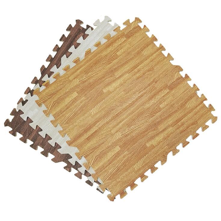 

6/12/15/18/24pcs Soft Wood Puzzle Mat Baby Children Kids Play Game Exercise Carpet Gym Floor Tiles Soft Floor Foam Mat 30X30cm, Ivory