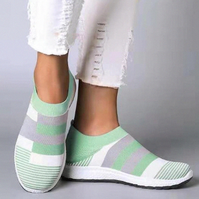 

Women's Casual Vulcanized Shoes Woman Sock Sneakers 2020 New Women Knitted Flat Shoes Ladies Slip On Female Loafers #lt3q