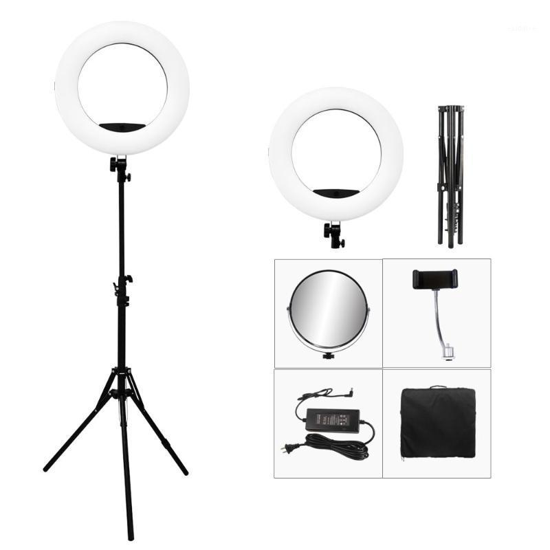 

48W Yidoblo LED Ring lamp 3200K-5500K Warm + Cold color light adjustable 18" LED Ring Light Video Lamp + 2m tripod Bag Kit1