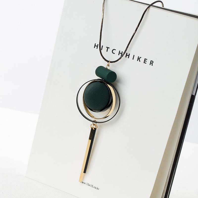 

Rainbery Fashion Bohemian Geometric Wood Handmade Vintage Tassel Long Sweater Chain Necklace Fashion Women Jewelry Accessories