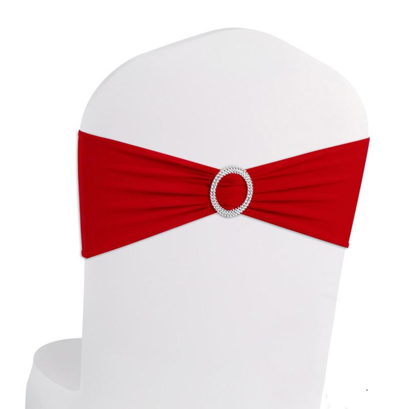 

New Stretch Chair Coverings Straps Crown Ribbon Bow Seat Strap Wedding Chair Back Decor Cover 1