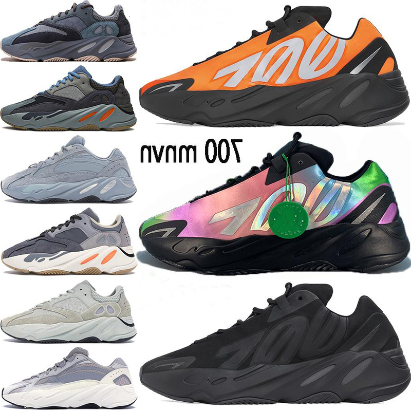 

kanye west reflective 700 Tie dye Orange Teal Carbon Blue triple utility black mens running shoes women stylist sneakers trainers