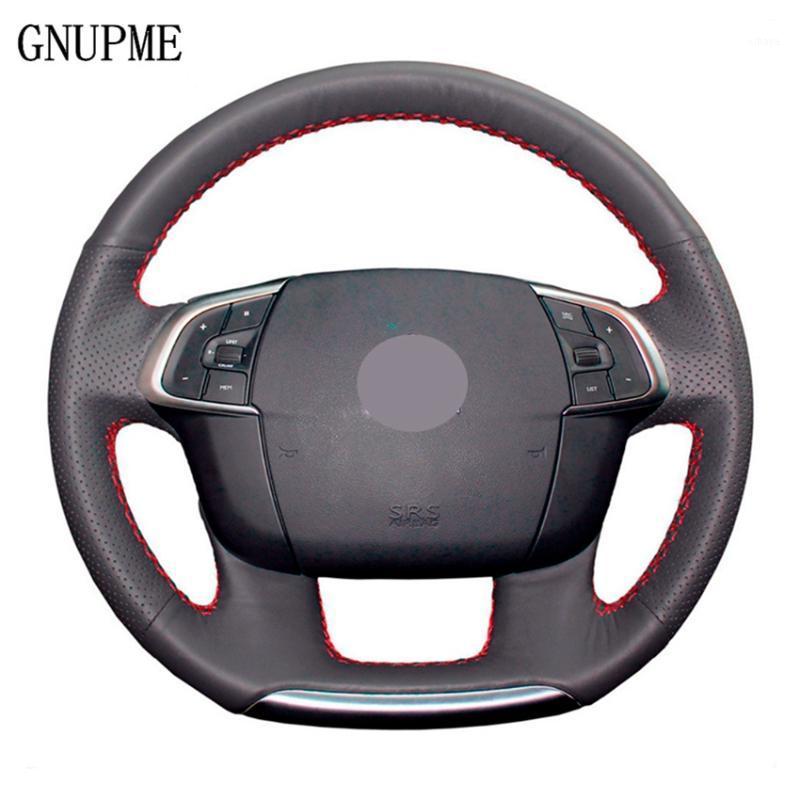 

Black Artificial Leather Hand-stitched Car Steering Wheel Cover for C4 C4L 2011-2020 DS41
