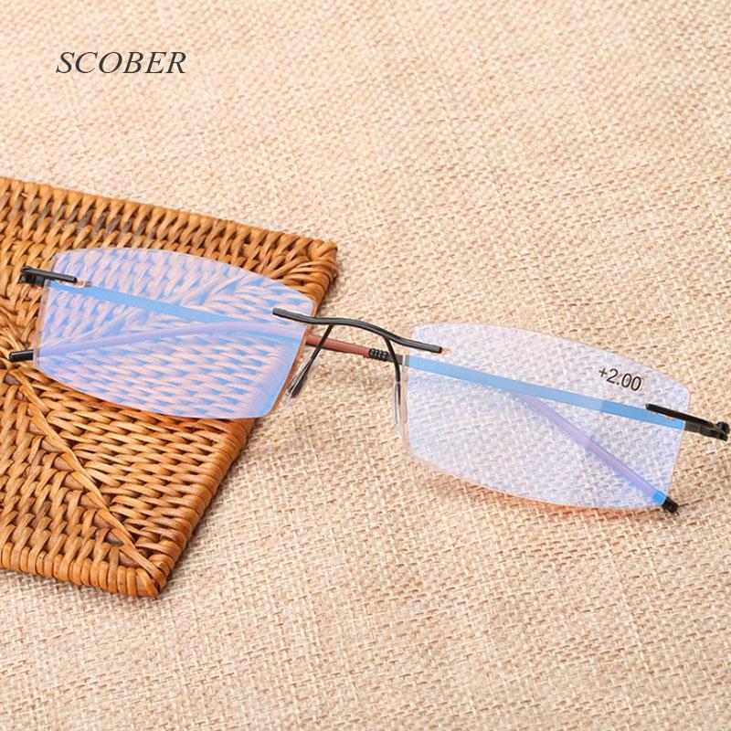 

16.1g frameless anti-blue reading glasses men Lens portable personality reading glasses women presbyopic eyewear1