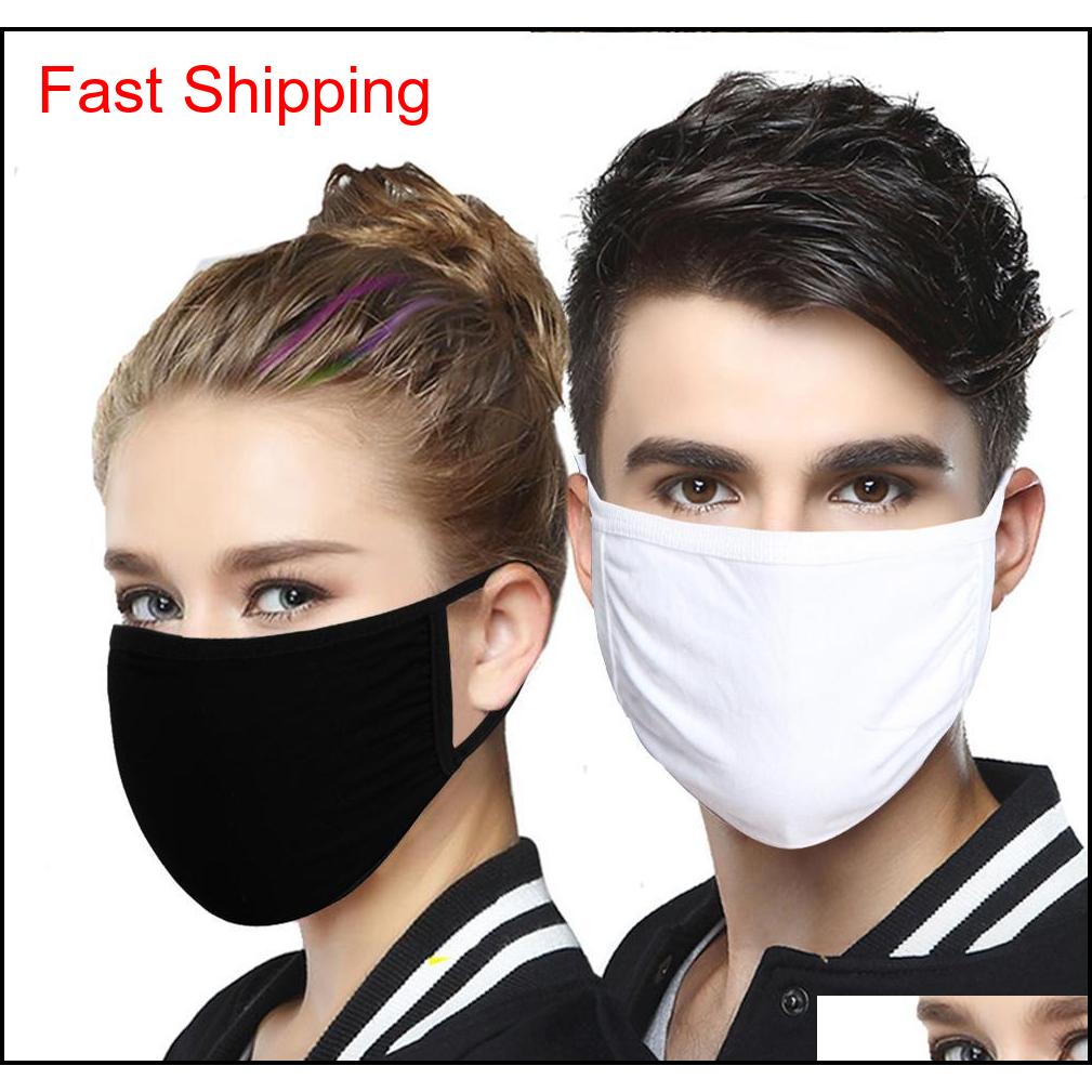 

100Pcs Anti-Dust Cotton Mouth Face Massk Unisex Man Woman Cycling Wearing Black Fashion Cotton Masks Fast Shipping Fy9143 Is9Ug, Other