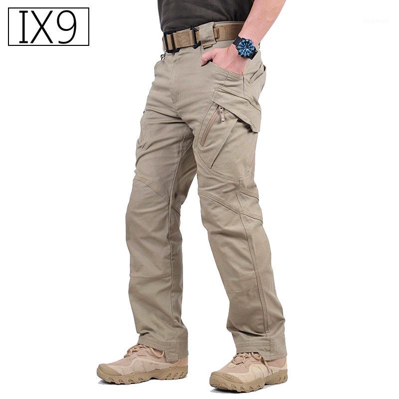 

3XL Men Outdoor City Tactical Cargo Combat SWAT Army Pants Cotton Many Pockets Camping Training Man Casual Trousers1, Black