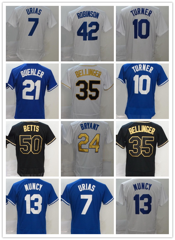 

baseball jerseys 50 betts 35 bellinger 7 urias 42 robinson 10 turner 21 buehler dropping accepted local online store custom yakuda men, 21 buehler white