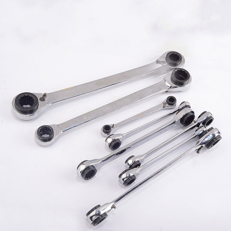 

1Piece Double End Ratchet Wrench 4 In 1 Multi Spanner Wrenches Two-way Hand Tools