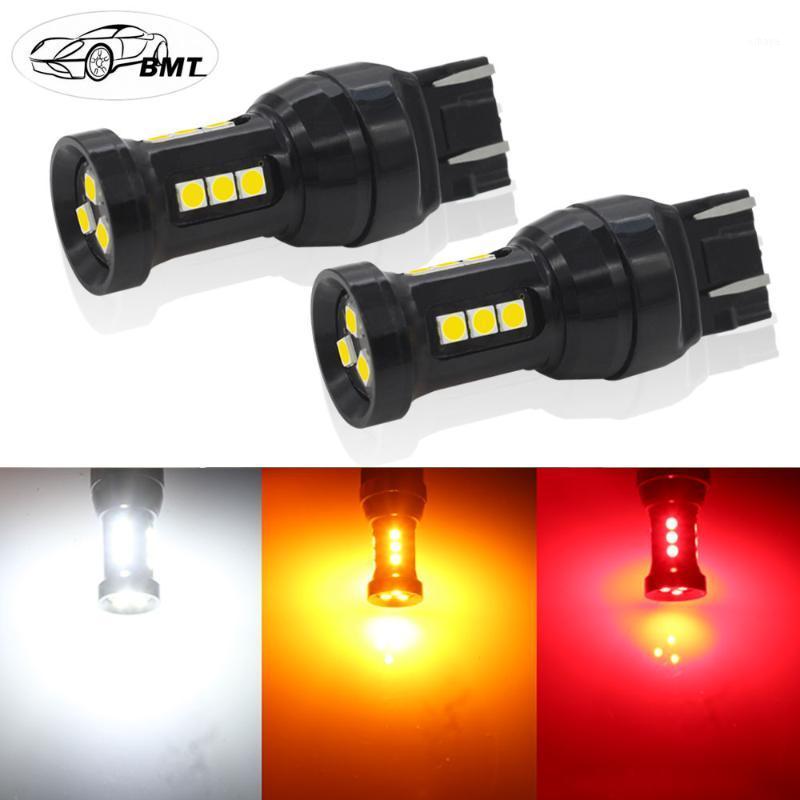 

BMT 2X No Error White T20 7440 W21W WY21W LED 7443 SRCK W21/5W LED Bulbs 12V Car Lights Turn Signal Brake Reverse Tail Lamp Auto1, As pic