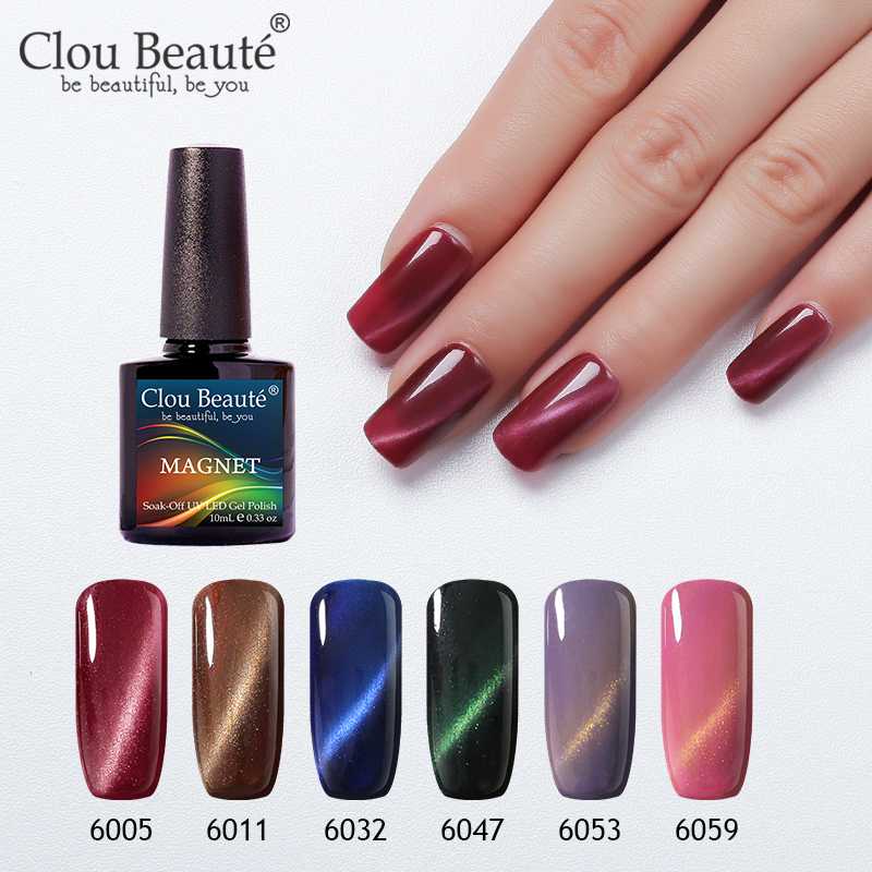 

Clou Beaute Cat Eye Gel Nail Polish Soak off Gel Nagellak Magnetic Lacquer Varnish Color vernis semi permanent Nail 6050, 6005