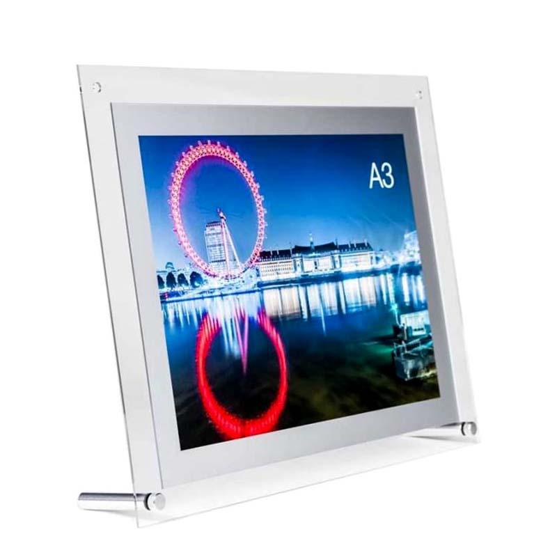 

Pack/5units) A3 Table Top Perspex Acrylic Poster Frames,Plastic Sign Display Prints