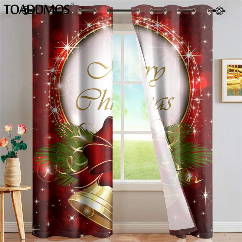 

TOADDMOS 3D Merry Christmas 2021 Window Curtain Draperie Home Xams Fashion Art Decoration Blackout Thermal Insulated Curtains, Hn1367d30