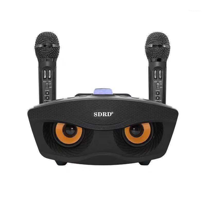 

Dual Bluetooth Speaker with 2 Wireless Microphones Outdoor Family KTV Stereo Mic Big Sound 20W SDRD Sd 306 Speaker Set1