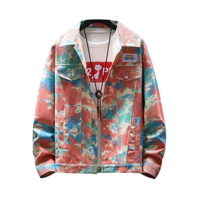 

Man Denim Jacket Fashion Korean Version Long Sleeve Casual Buttons Coats Designer Male Autumn Pocket Single Breasted Lapel Neck Outerwear