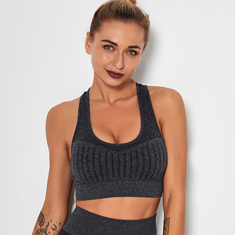 

Women's Seamless Sports Bras Professional Training Running Yoga vest beauty back Shockproof gather Hollow Anti-Sweat Gym Tops, Purple