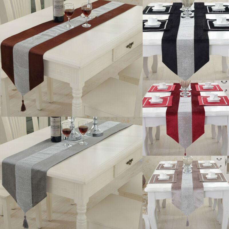 

Luxury Sequins Rinstone High-End Flannel Table Flag Modern Tablecloth Simple Coffee Tablecloth minimalist table flag1