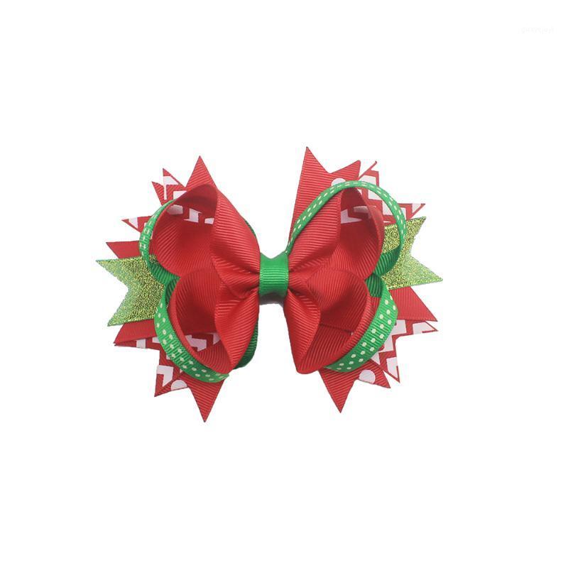 

5 inch hair bows colorful swallowtail hair clips for girls1, Red