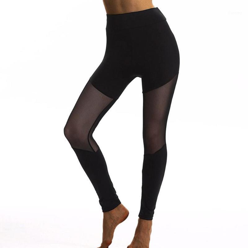 

Summer Women Stretch Patchwork Leggings Fitness Running Gym Sports Yoga Pants Elastic Waist Female Trouser Clothing 20201, Black