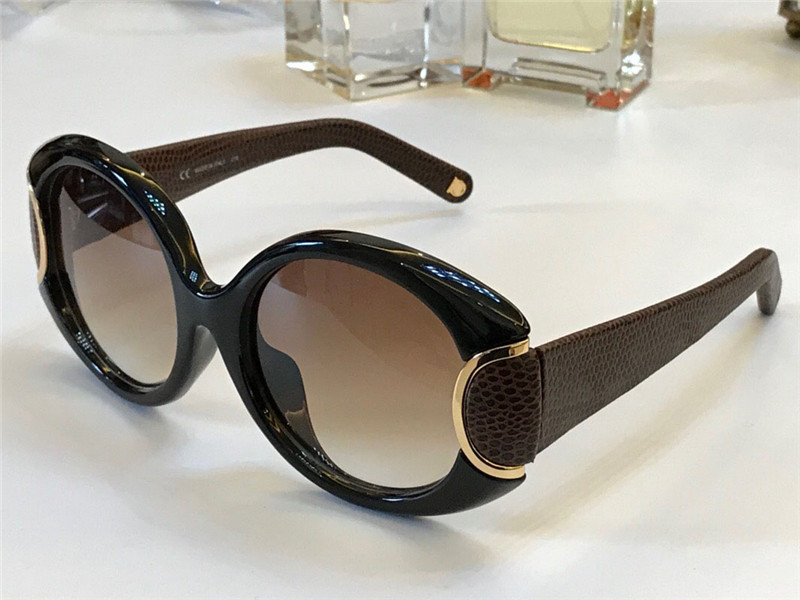 

New fashion design sunglasses 811SL round frame snake leather legs simple popular style uv 400 protection eyewear top quality