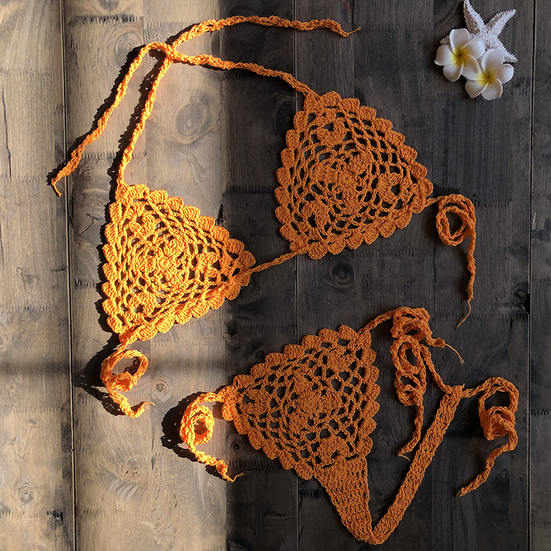 Best 2019 New Hand Crochet Mini Bikini G String Beach Micro Swimsuit ...