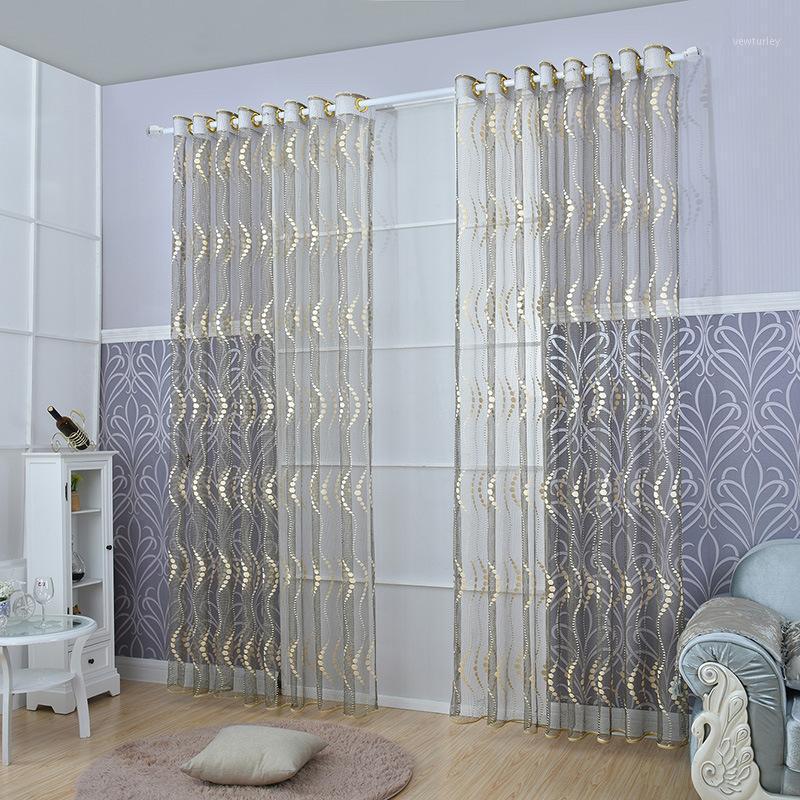

2020 Modern Lace Hollow Curtains For Living Room Tulle Window Endless Sheer Curtains for Bedroom Yarn Cortinas Window Blinds1, Photo color
