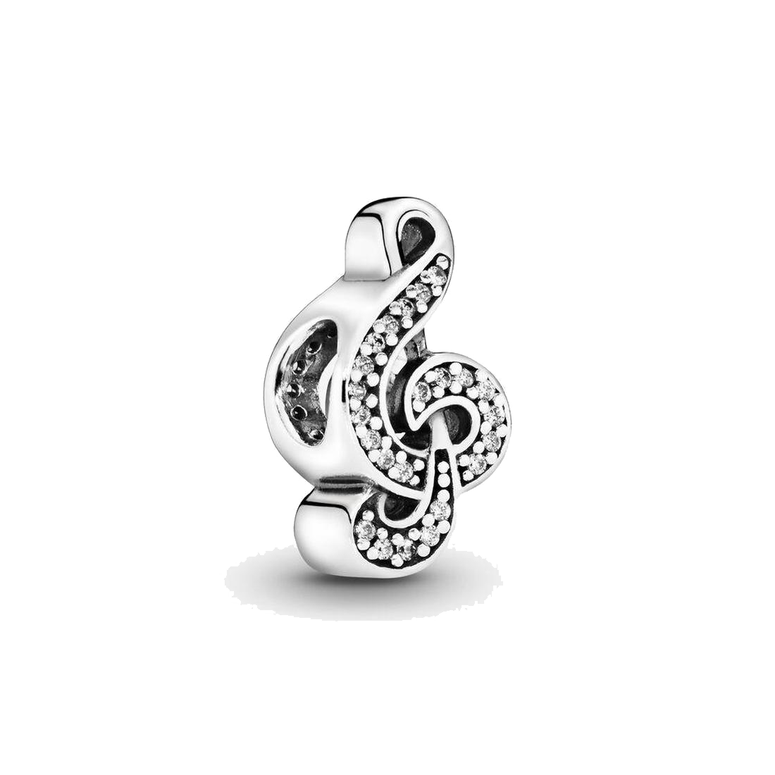 

Fine jewelry Authentic 925 Sterling Silver Bead Fit Pandora Charm Bracelets Treble Clef Music Charms Safety Chain Pendant DIY beads, Bronze;silver