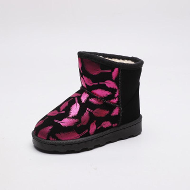 

ULKNN Children's Snow Boots 2021 Winter New Style Baby Toddler Shoes Casual Soft Bottom Girls Cotton Boots Keep Warm Anti Slip, Blue