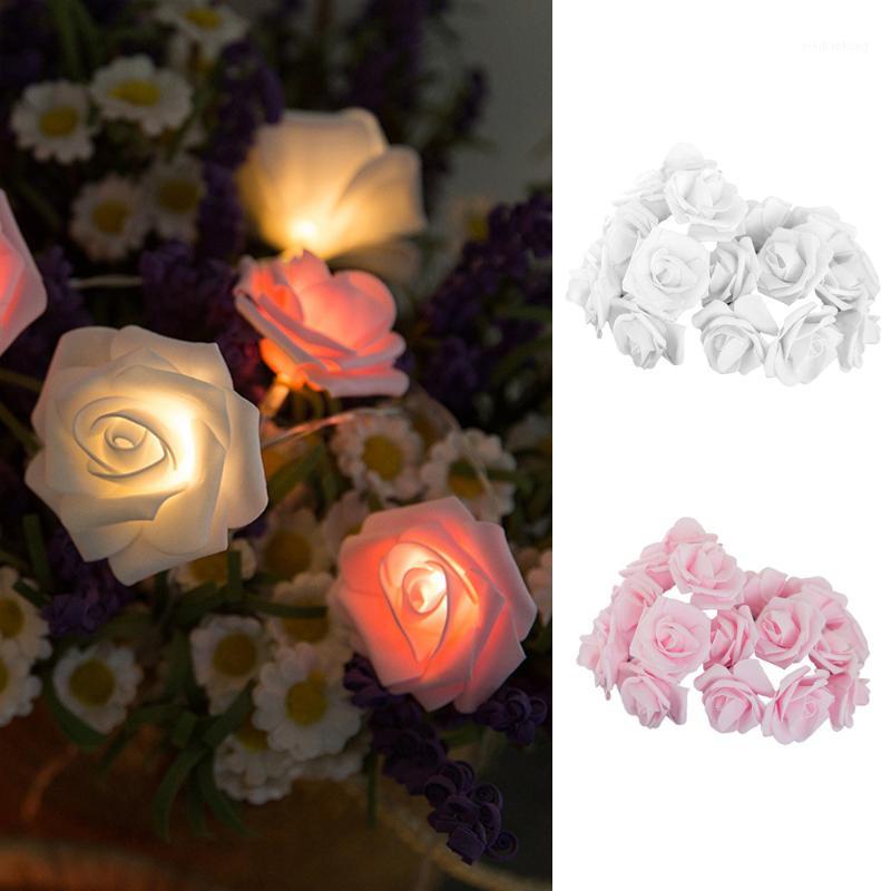 

Floral String Lights 10/20 LED Pink White Blush Rose Flower Wedding Party Propose Bedroom Decoration Centerpiece Girl Home Decor1