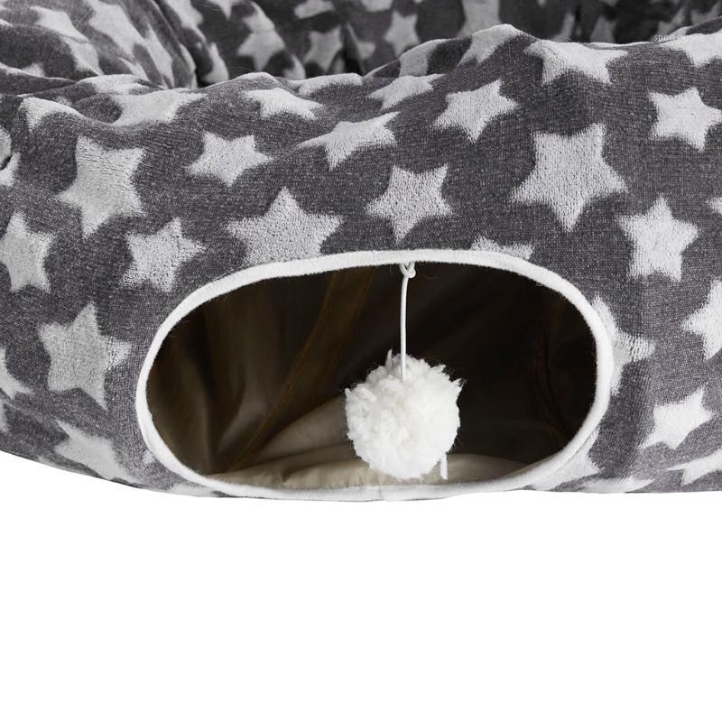 

Dog Tunnel Bed with Cushion Kitten Longer Crinkle Collapsible 3 Way Tube Toy L9CF1