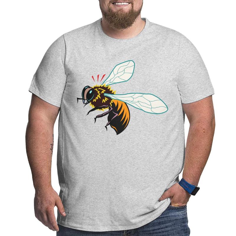 

Men's T-Shirts Bee Cotton T Shirts For Big Men Pattern Clothing Workout Tops Oversized T-shirt Plus Size TX6428, White;black