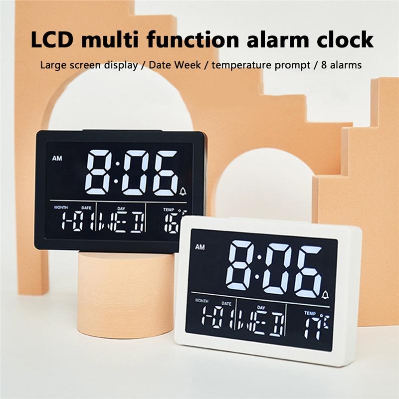

Other Clocks & Accessories Multicolor Sound Control Square LED Alarm Clock Desktop Table Digital Wood USB/ Date Display