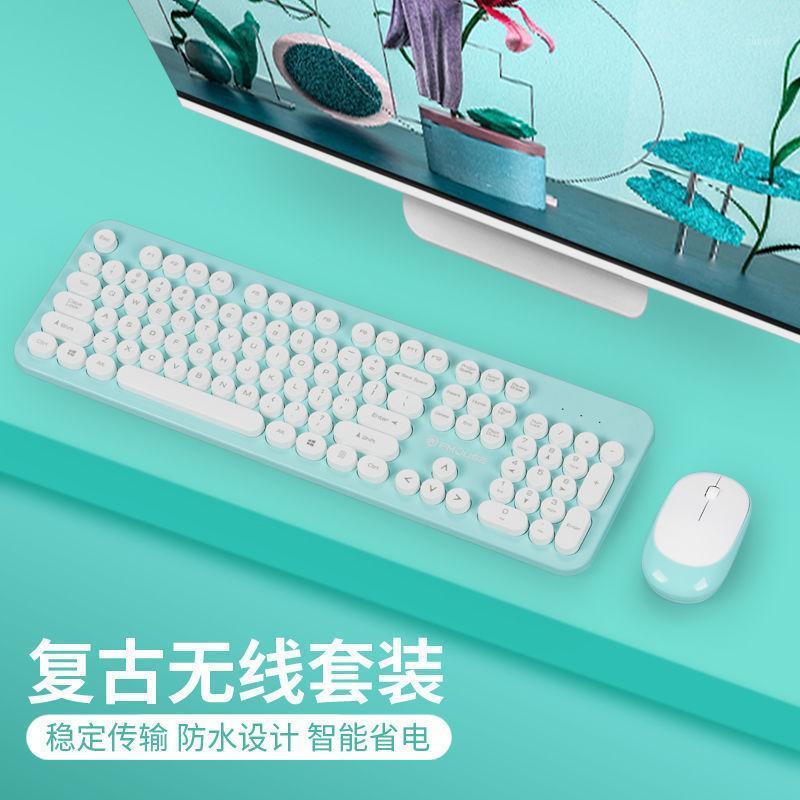 

LIBRIZA Wireless Keyboard and Mouse Set for Home & Office Use Girl'S Pink Cute Mute Computer Laptop1