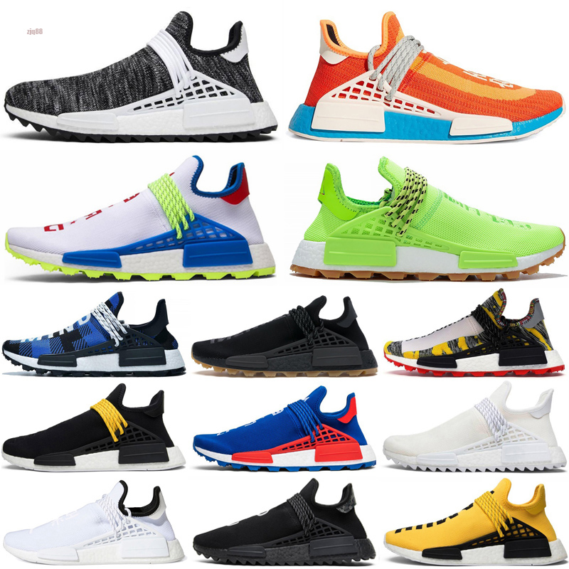 

Extra eye hu pharrell williams human race mens run shoes chocolate dash green solar pack women men trainers outdoor sports sneakers, Color 22