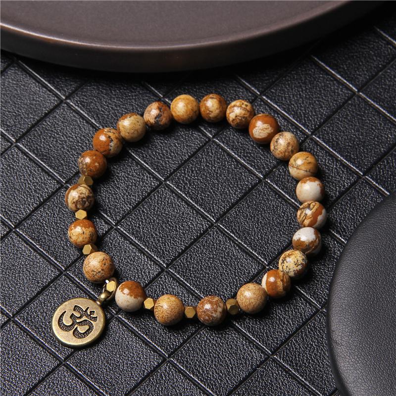 

Fashion Charms Bracelets for Women Men Healing Health Stone Bangles Handmade Spaced Beads Bracelets Pulseras Jewelry Female Gift