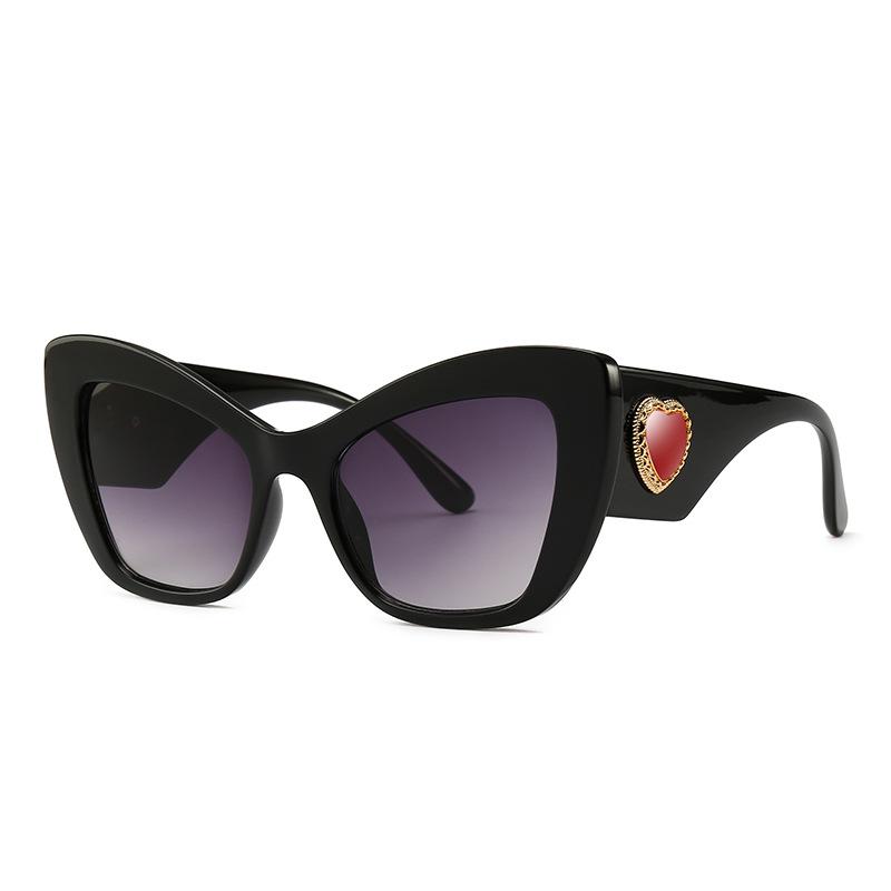 

Sunglasses Veshion Cat Eye Red Heart Women Fashion Shades UV400 Vintage Glasses