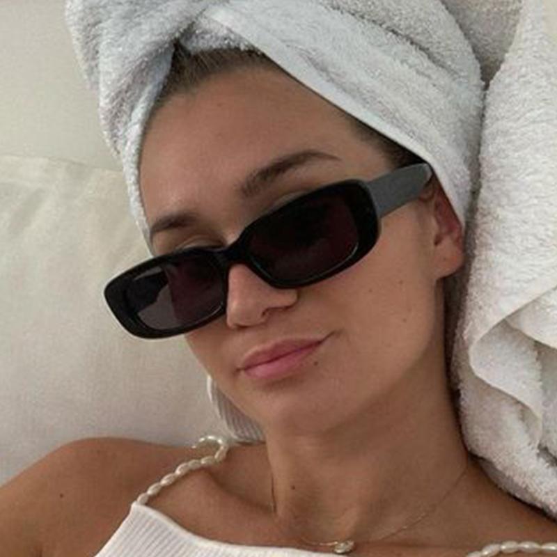 

2021 Popular Bright Green Orange Sunglasses For Men Women Travel Luxury Vintage Small Rectangle Sun Glasses Charm Eyewear UV400