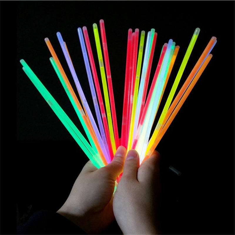 Mix glow stick wholesale100 pcs of dancing glittering silver luminous night light grow concert dance party children toy-image-749537225