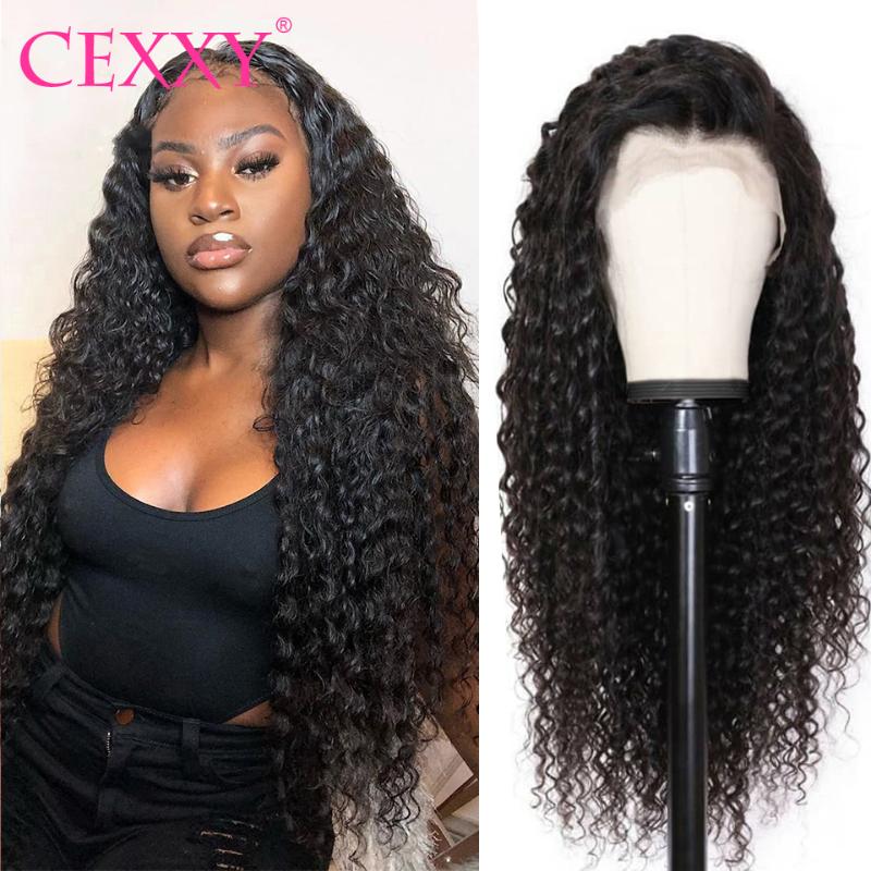 

Cexxy Lace Front Human Hair Wigs Pre Plucked Baby Hair 13x4 150% Curly Human Wigs T Part Deep For Women Closure Wig, 4x4 closure wig