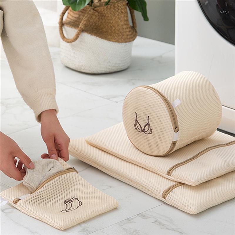 

6Pcs/Set Reusable Mesh Laundry Bag For Washing Machine Travel Storage Bag1