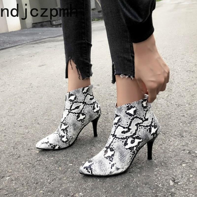 

Women's Boots Autumn And Winter New Pointed zipper Color matching Fine heel High heel Short tube Women's shoes plus size 32-451, Black