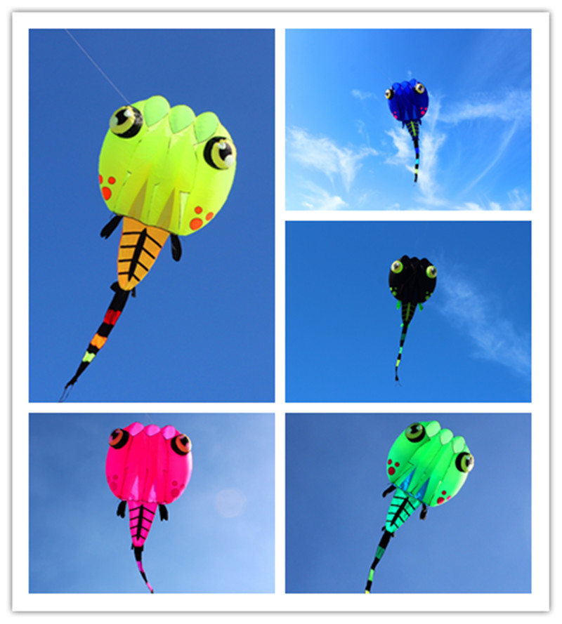 

free shipping large tadpole soft kite line ripstop nylon kite flying for adults outdoor toys weifang kite factory octopus 1018