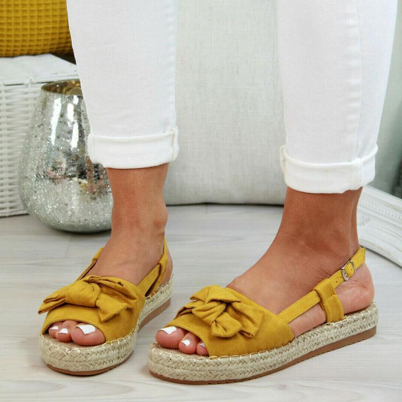 

Sooneeya Women Sandals Open Toe Bow Tie Sandals Beach Shoes Flip Flops Platform Buckle Strap Flats Shoes Dropshipping 431, Beige