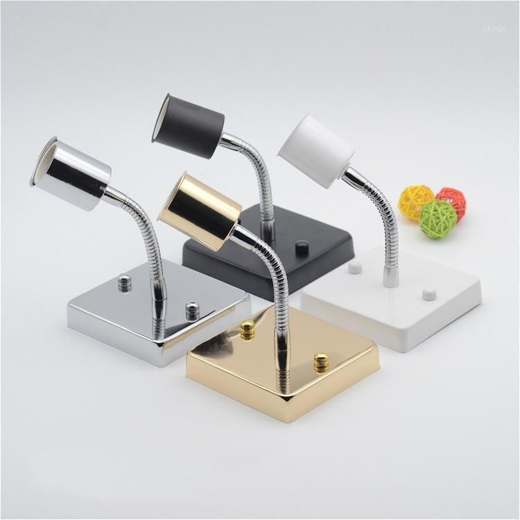 

Flexible Pipe Wall Lamp E27 Bulb Holder Ceiling/Wall Mounted Modern Square Iron Wall Lighting Fixture E27 Lamp Socket1