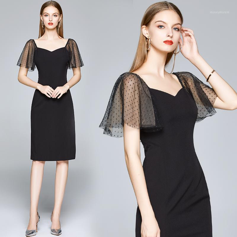 

Will accept waist spot cultivate one' morality show thin Hepburn small sweet wind French sexy dress dress1, Black