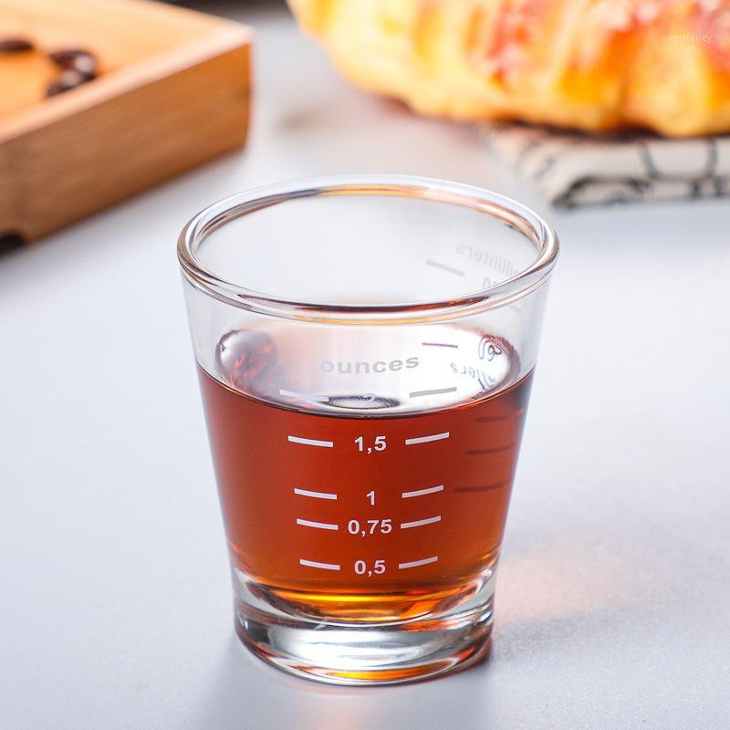 

Espresso Mugs 80ML Set of 2 Espresso Cups Set With scale Glass Cup Coffee Mugs for Cappuccino Latte1, 80ml 2pcs