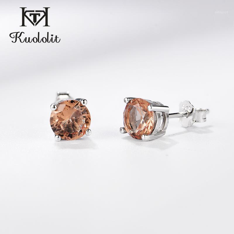 

Stud Kuololit Diaspore Zultanite Gemstone Earrings For Women Solid 925 Sterling Silver Engagement Colorful Fine Jewelry1