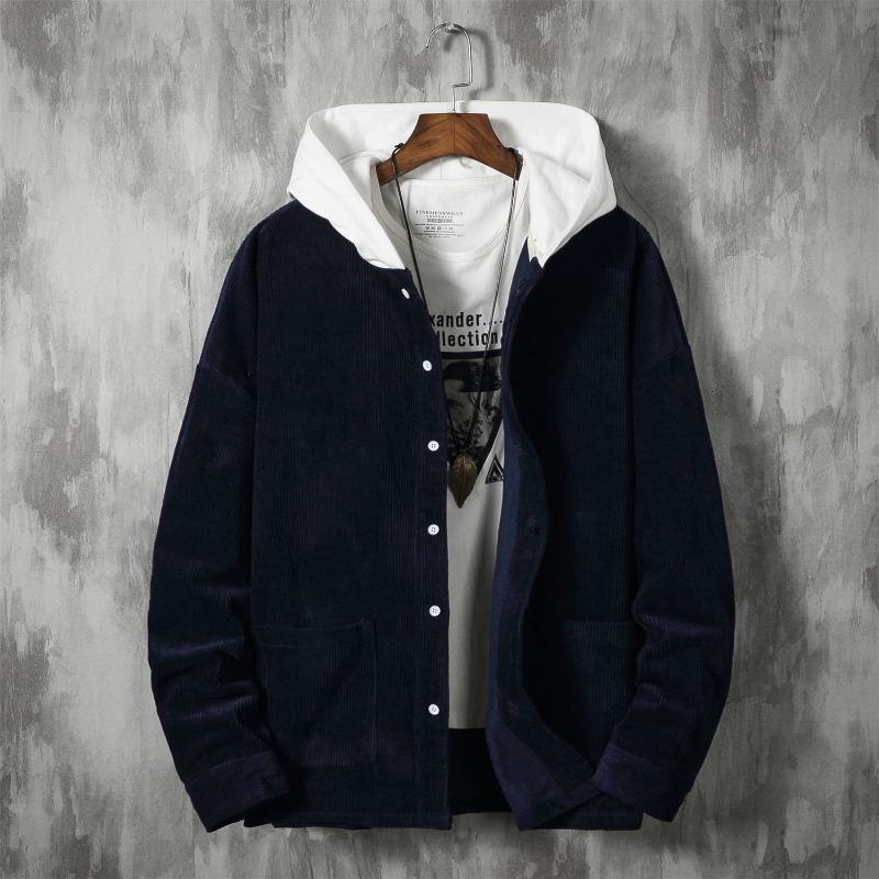 

New Men Hoodie Jacket Long Sleeved Jacket HoodiesCardigan Creed Plus Size Windbreaker, Khaki